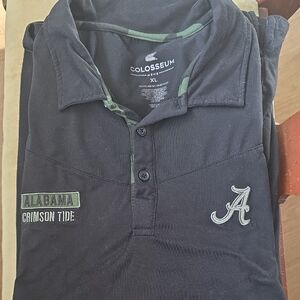 Colosseum Alabama Crimson Tide Black Polo